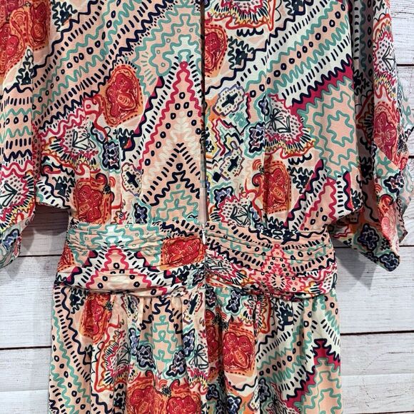 Anthropologie Maeve Siya Kimono Mini Dress Size 4 Multicolored Floral - Picture 13 of 15
